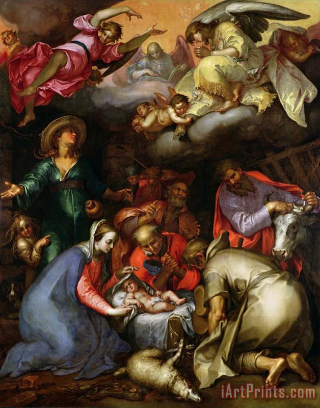 Abraham Bloemaert Adoration of the Shepherds Art Print