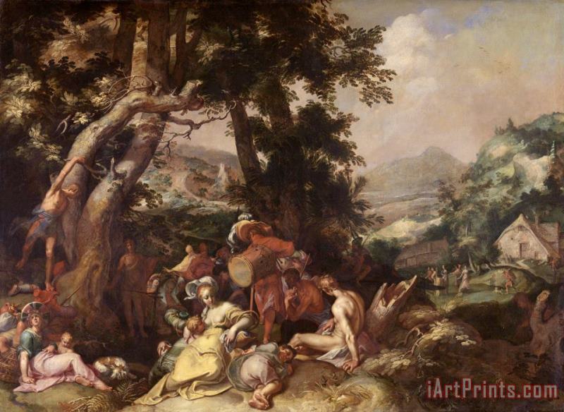 Abraham Bloemaert The Preaching of Saint John The Baptist Art Painting