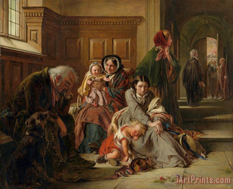 Waiting for The Verdict painting - Abraham Solomon Waiting for The Verdict Art Print