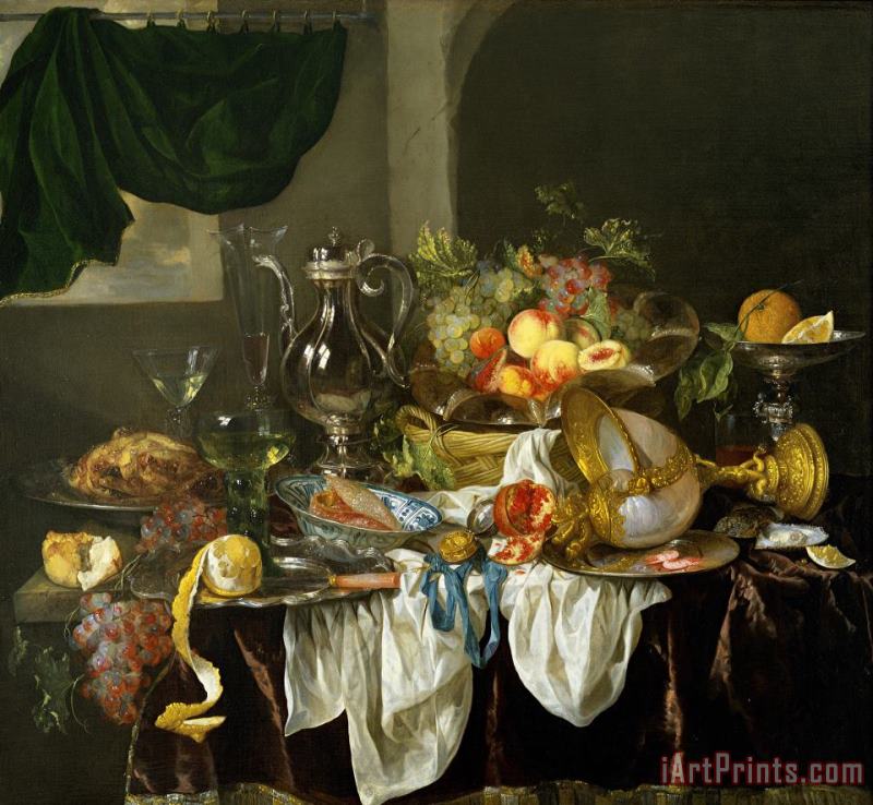 Banquet Still Life painting - Abraham Van Beyeren Banquet Still Life Art Print
