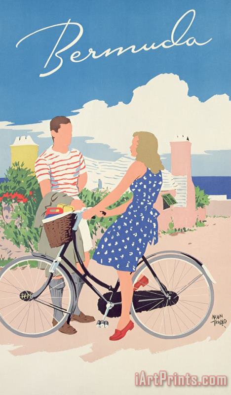 Adolph Treidler Poster Advertising Bermuda Art Painting
