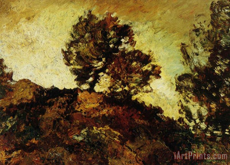 Adolphe Monticelli Rocky Landscape Art Painting