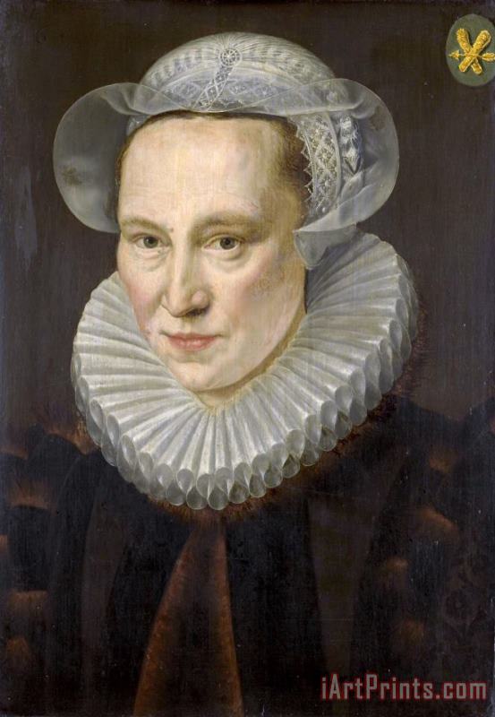 Portrait of Grietje Pietersdr Codde (died 1607) painting - Adriaen Thomasz. Key Portrait of Grietje Pietersdr Codde (died 1607) Art Print