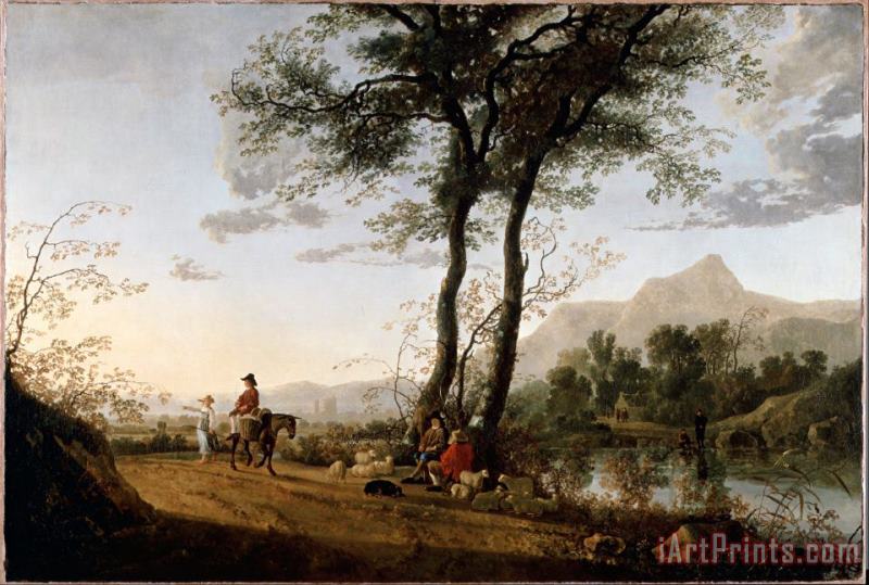 Aelbert Cuyp A Road Near a River Art Painting