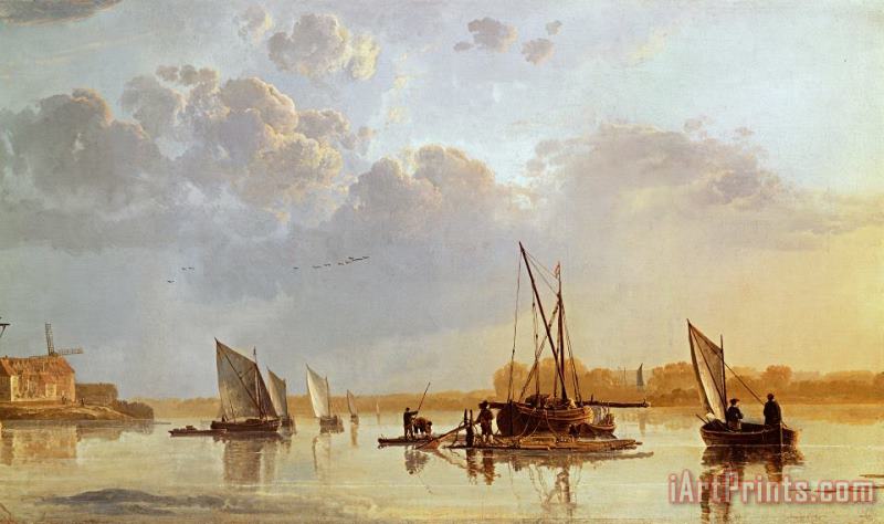 Aelbert Cuyp Boats on a River Art Painting