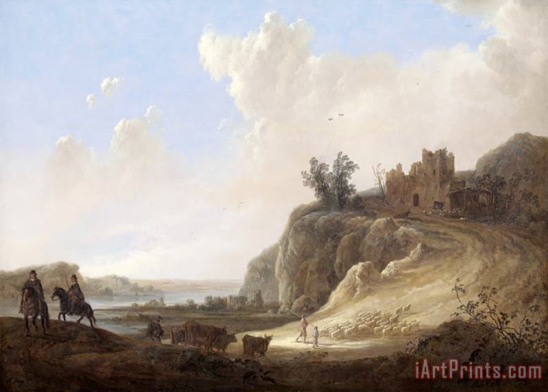 Mountainous Landscape with The Ruins of a Castle painting - Aelbert Cuyp Mountainous Landscape with The Ruins of a Castle Art Print