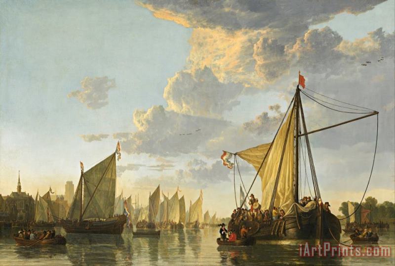 The Maas at Dordrecht painting - Aelbert Cuyp The Maas at Dordrecht Art Print
