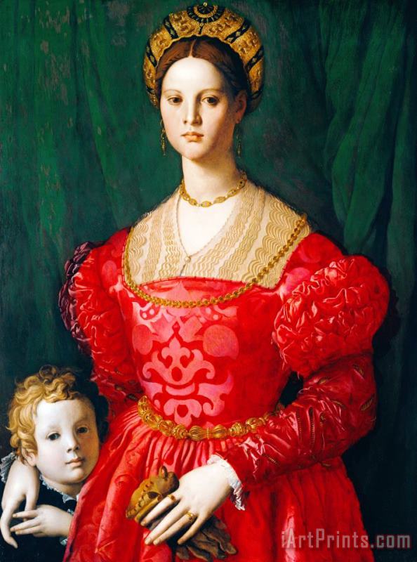 Agnolo Bronzino A Young Woman And Her Little Boy Art Painting