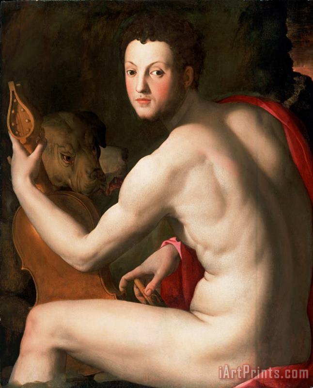 Agnolo Bronzino Portrait of Cosimo I De' Medici As Orpheus Art Painting