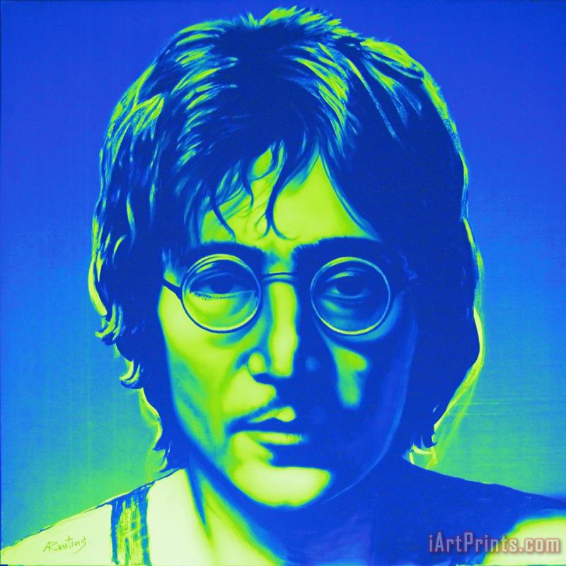 John Lennon painting - Agris Rautins John Lennon Art Print