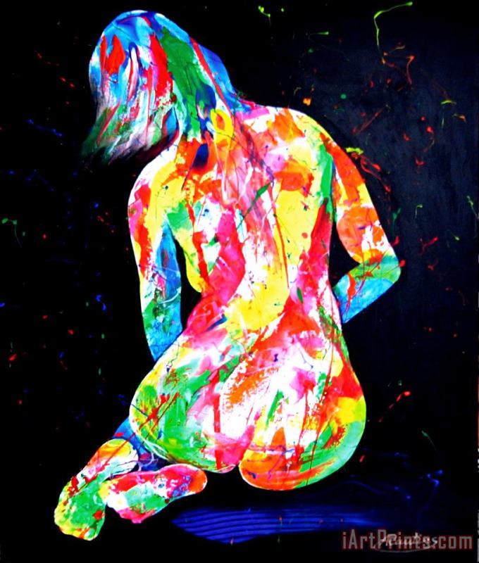 Agris Rautins Neonsilhouette IV Art Painting