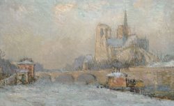 Albert-Charles Lebourg Quai de la Tournelle and Notre-Dame de Paris painting