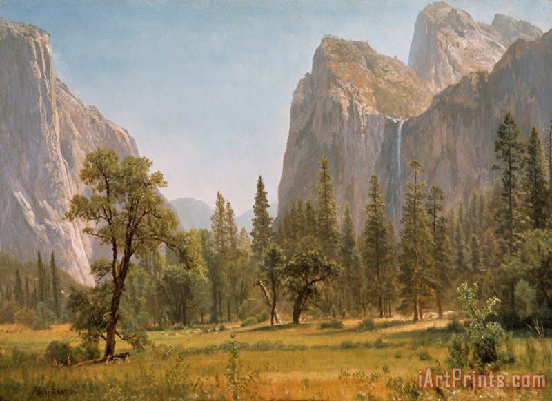 Bridal Veil Falls Yosemite Valley California painting - Albert Bierstadt Bridal Veil Falls Yosemite Valley California Art Print