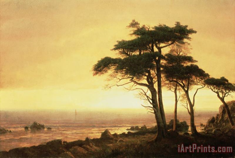 California Coast painting - Albert Bierstadt California Coast Art Print