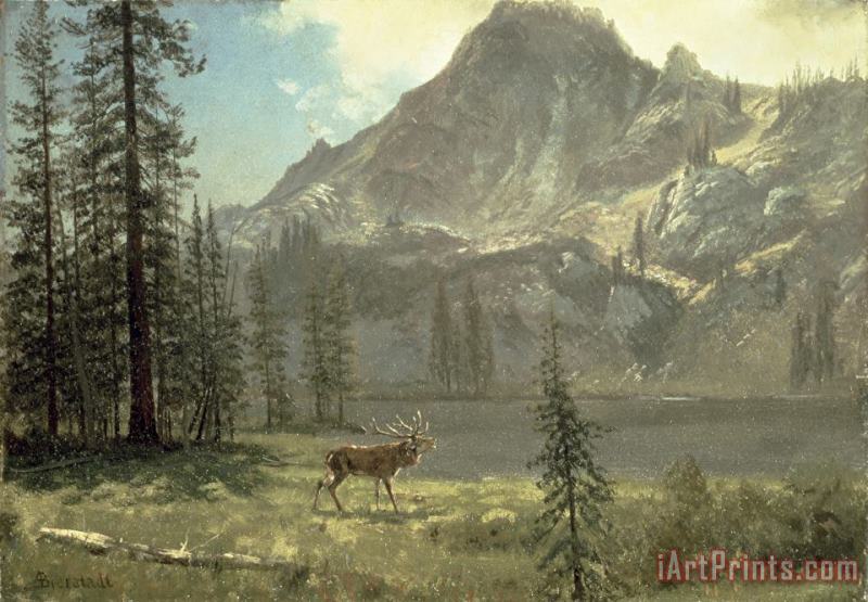 Albert Bierstadt Call of the Wild Art Painting
