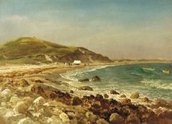 Albert Bierstadt Coastal Scene painting