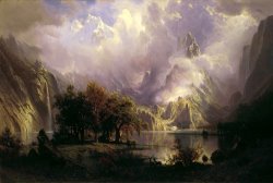 Albert Bierstadt Rocky Mountain Landscape painting