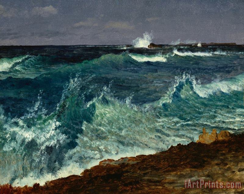Seascape painting - Albert Bierstadt Seascape Art Print