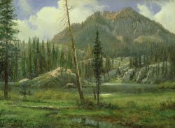 Albert Bierstadt Sierra Nevada Mountains painting