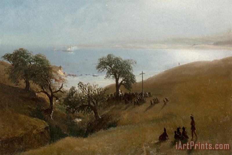 Albert Bierstadt Study for Entrance Into Monterey, 1876 Art Painting