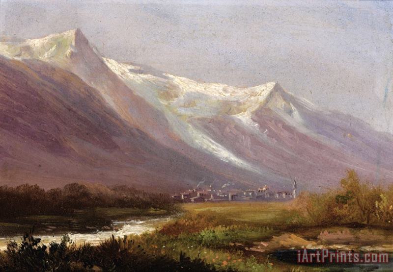 Study of Mountains painting - Albert Bierstadt Study of Mountains Art Print