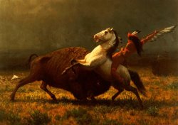 Albert Bierstadt The Last of the Buffalo painting