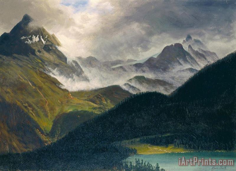 Untitled painting - Albert Bierstadt Untitled Art Print