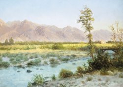 Albert Bierstadt Western Landscape painting