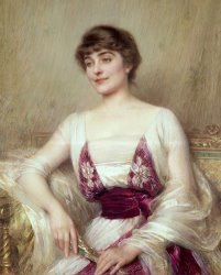 Albert Lynch Portrait Of A Countess painting