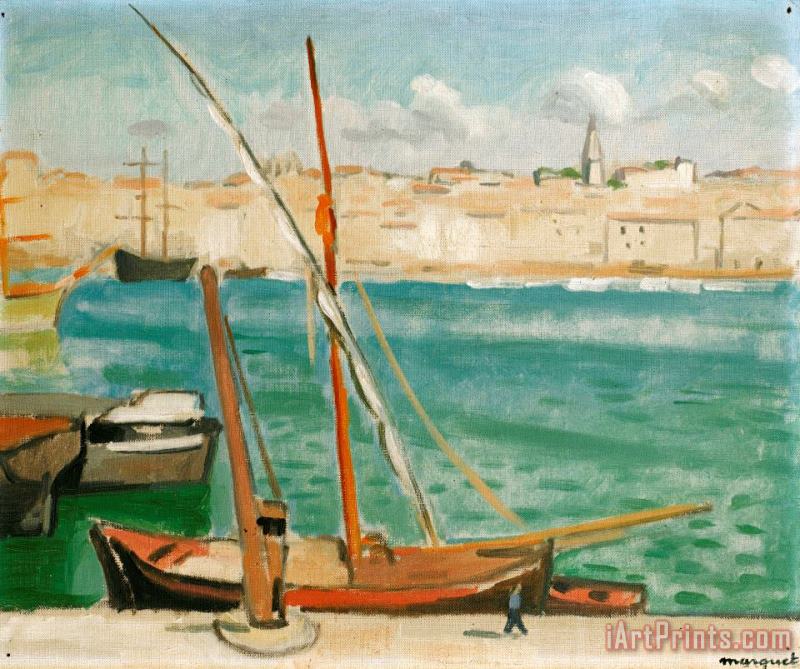 Albert Marquet Marseille, Le Quai De Rive Neuve Art Painting