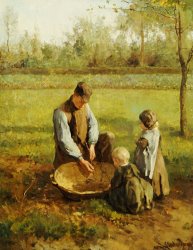 Albert Neuhuys Watching Father Work