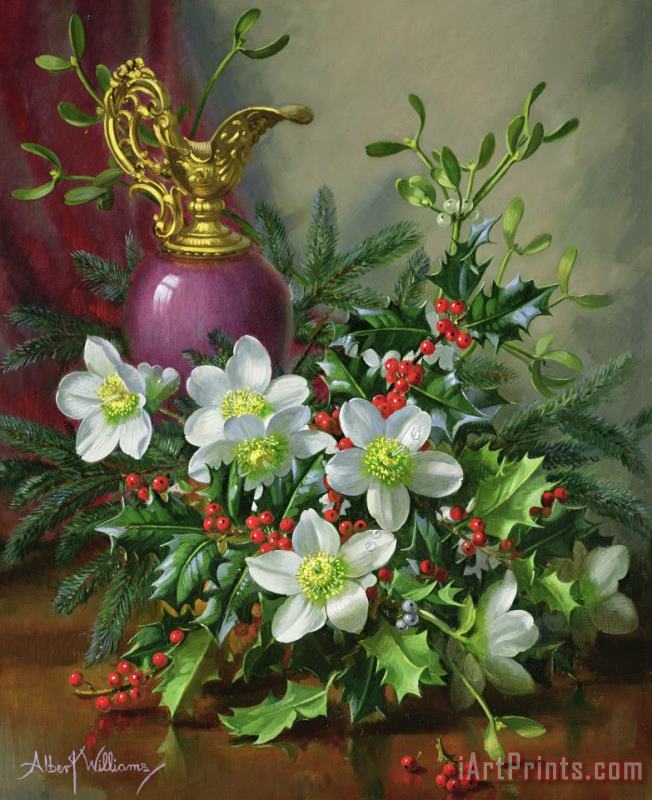 Albert Williams Christmas Roses Art Print