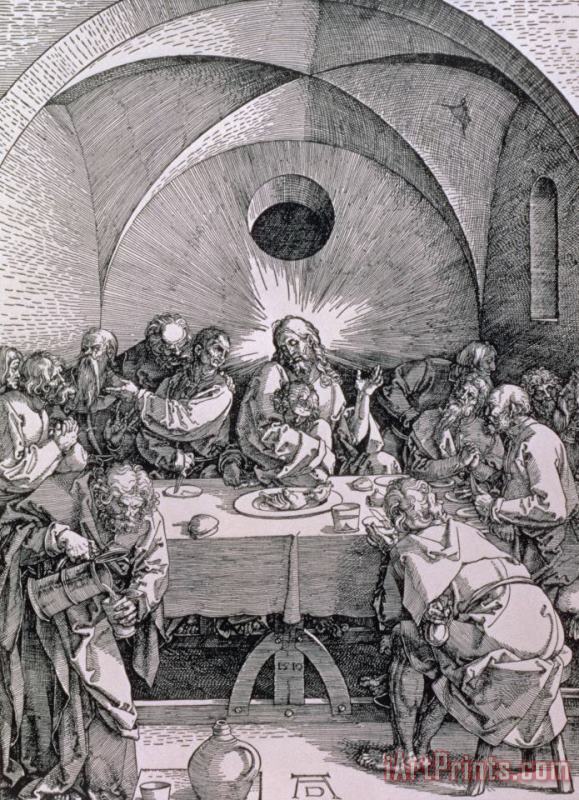 Albrecht Duerer The Last Supper From The 'great Passion' Series Art Print