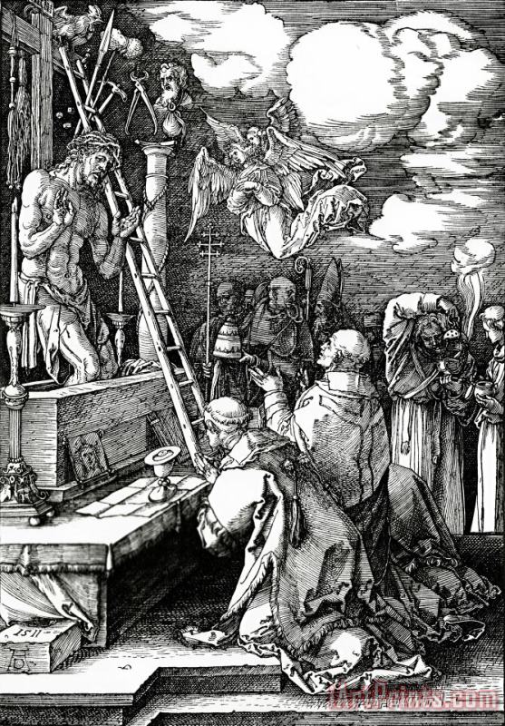 The Mass Of St. Gregory painting - Albrecht Duerer The Mass Of St. Gregory Art Print