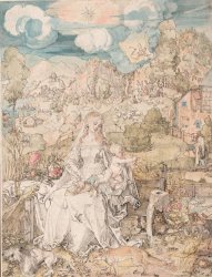 Albrecht Durer Durer Drawing Mary And Animals painting