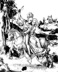 Albrecht Durer Horseback Riding Drawing