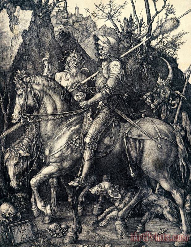 Knight Death And The Devil painting - Albrecht Durer Knight Death And The Devil Art Print