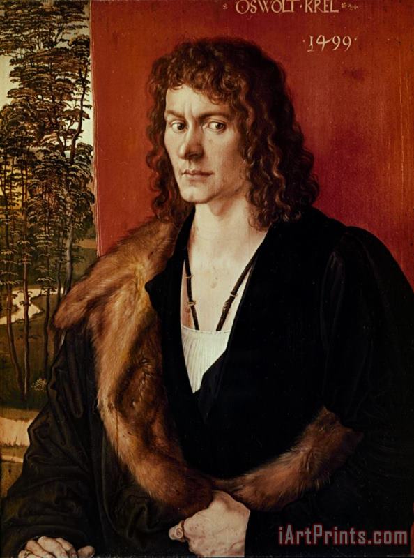 Albrecht Durer Portrait of a Man Art Painting