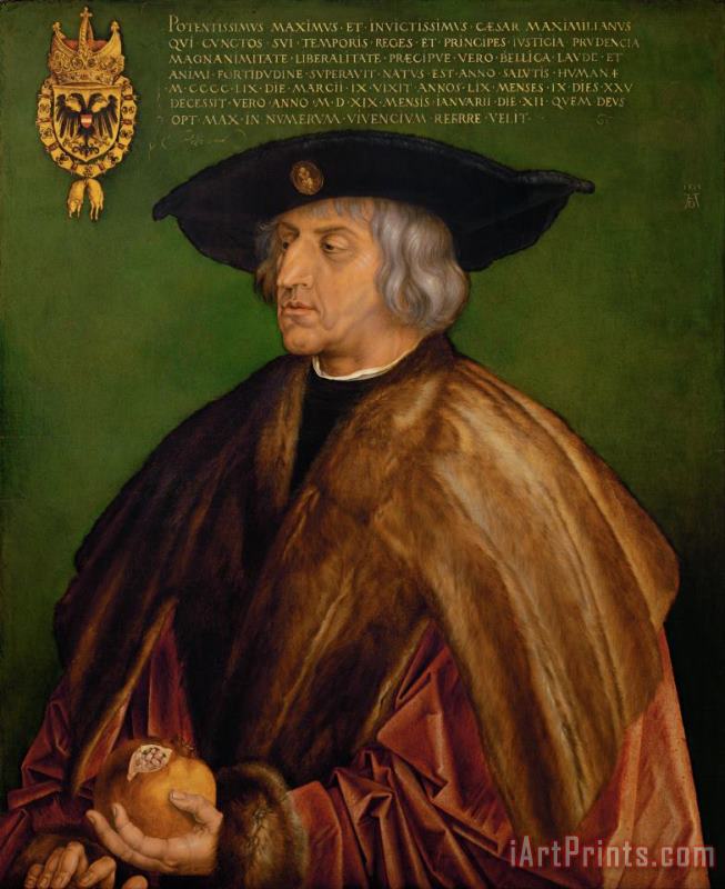 Portrait Of Maximilian I painting - Albrecht Durer Portrait Of Maximilian I Art Print