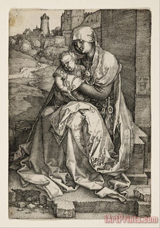 Albrecht Durer The Virgin Sitting by a Wall Art Painting