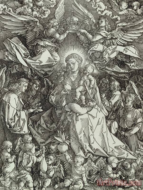 Albrecht Durer or Duerer The Virgin And Child Surrounded By Angels Art Painting