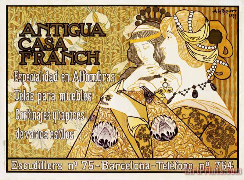 Alejandro de Riquer Antigua Casa Franch Poster Art Painting
