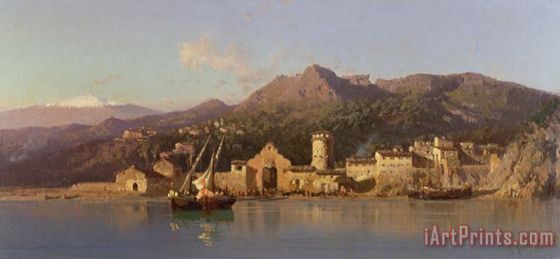 Alessandro la Volpe View of Taormina Sicily Art Painting