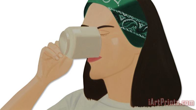 Ada with Coffee painting - Alex Katz Ada with Coffee Art Print