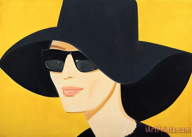 Alex Katz Black Hat #2, 2010 Art Painting