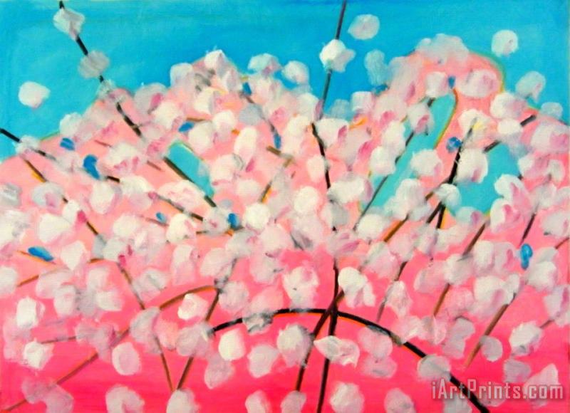 Alex Katz Cherry Blossoms, 2012 Art Painting