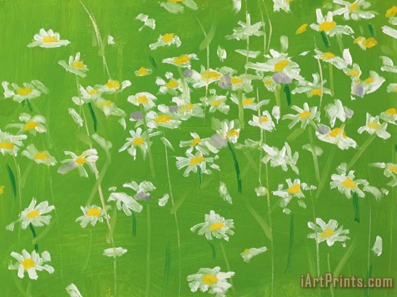 Daisies #2 painting - Alex Katz Daisies #2 Art Print