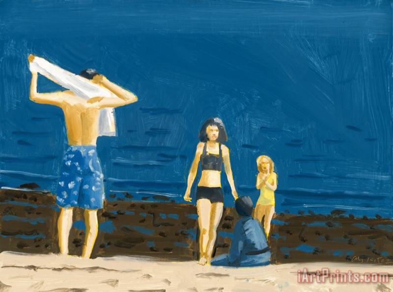 Four People with Towel painting - Alex Katz Four People with Towel Art Print