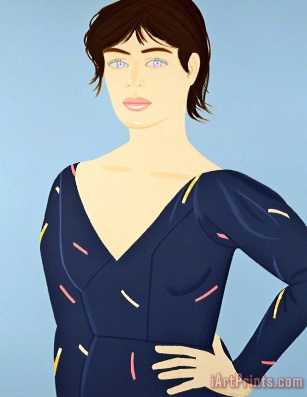 Alex Katz Grey Dress, 1992 Art Painting
