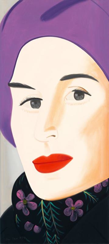 Alex Katz Purple Hat, 2017 Art Painting